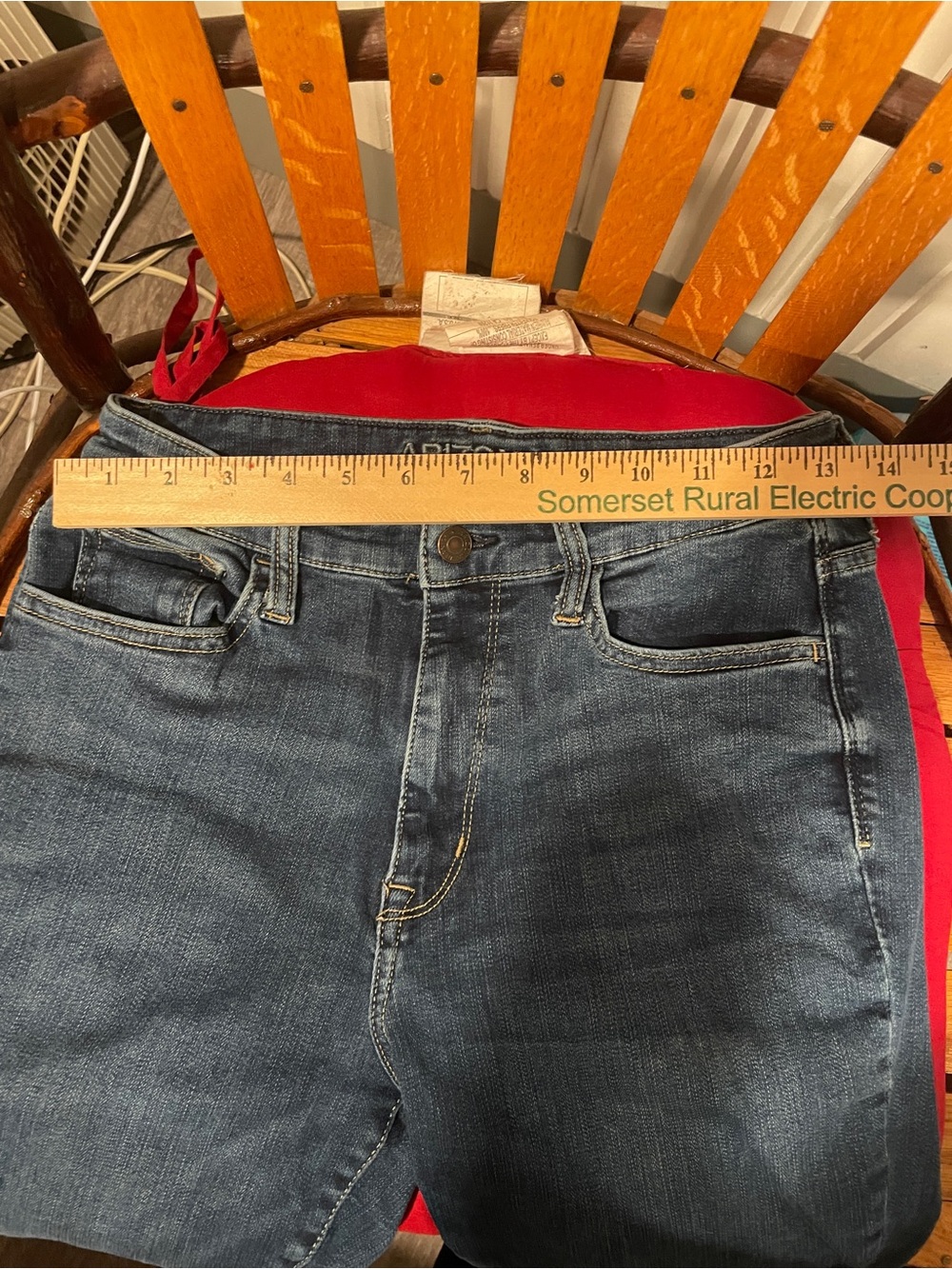 Arizona Jean Co. Dark Wash Denim Jeans size 11 juniors - Picture 8 of 8
